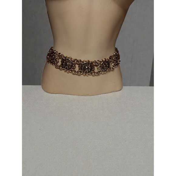 Womens Boho Goldtone Sunburst Sunflower Jewelry Belt 32\